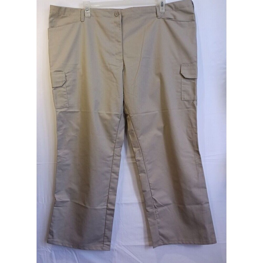Cintas Women's Susan Fit Khaki Cargo Pants 388-26 New 26 Regular 48" x 31"